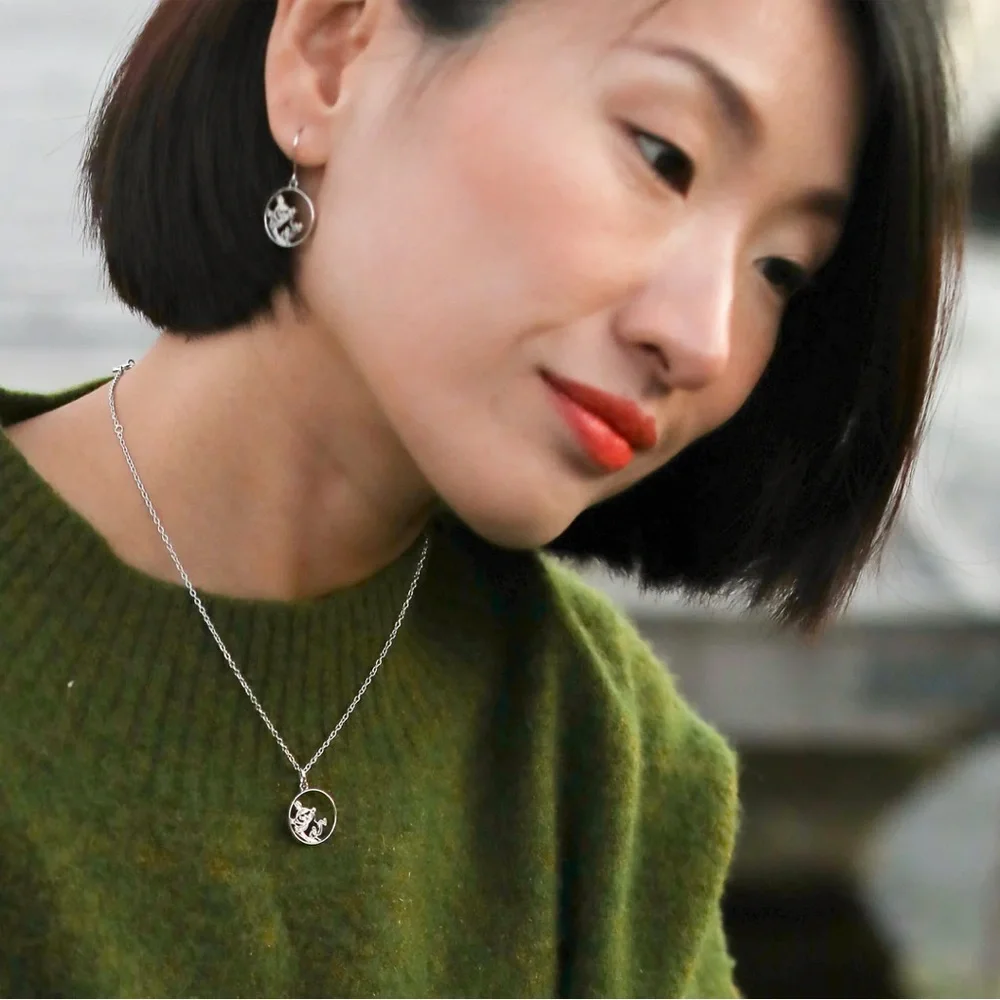 Moomin Necklace Little My Adventure 925 Silver Chain and Pendant